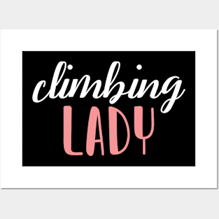 climbing lady - climbing girl Posters and Art